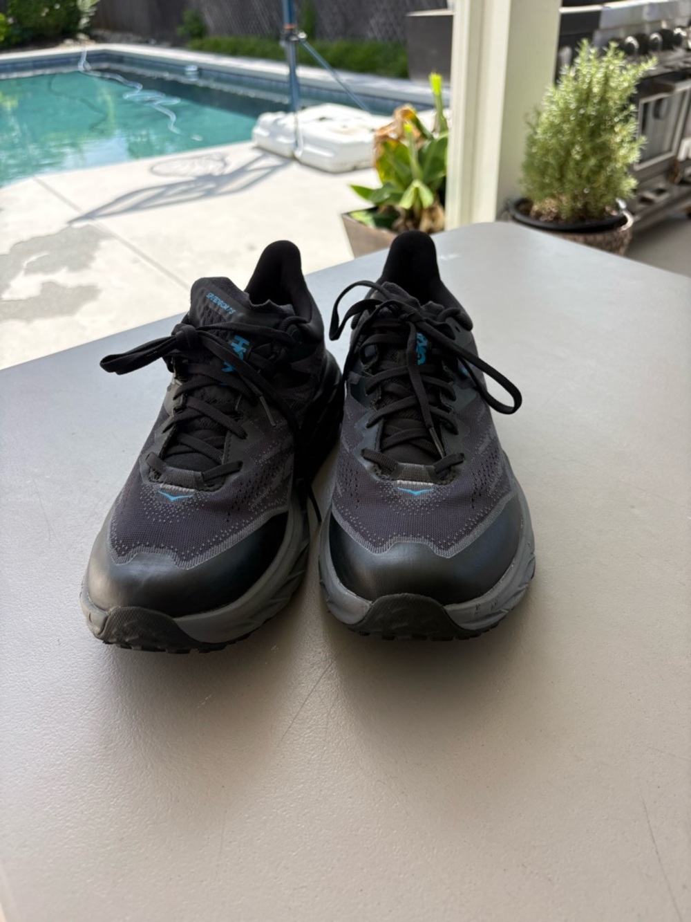Hoka Speed Goat 5 GTX Men's Black and Blue Trail Sneakers